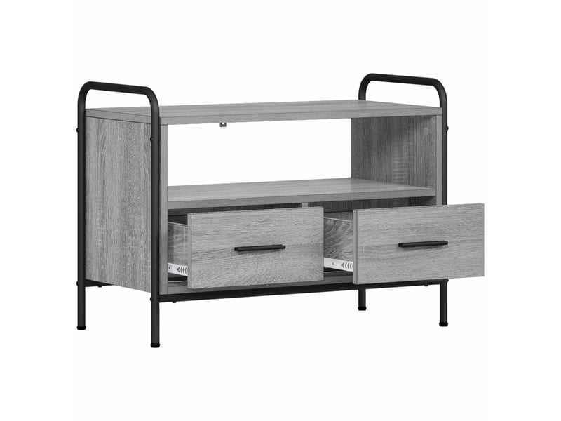  Meuble tv moderne, banc tv 67,5x33x50 cm sonoma gris bois d'ingénierie shl68888  - Conforama C