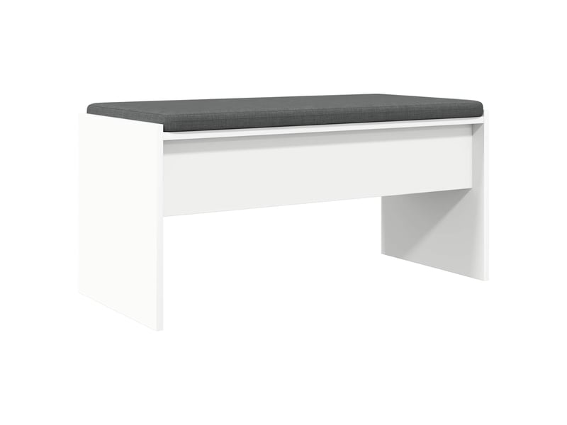  Banc d'entrée, banc interieur avec coussin blanc 80x38x46 cm  - Conforama A