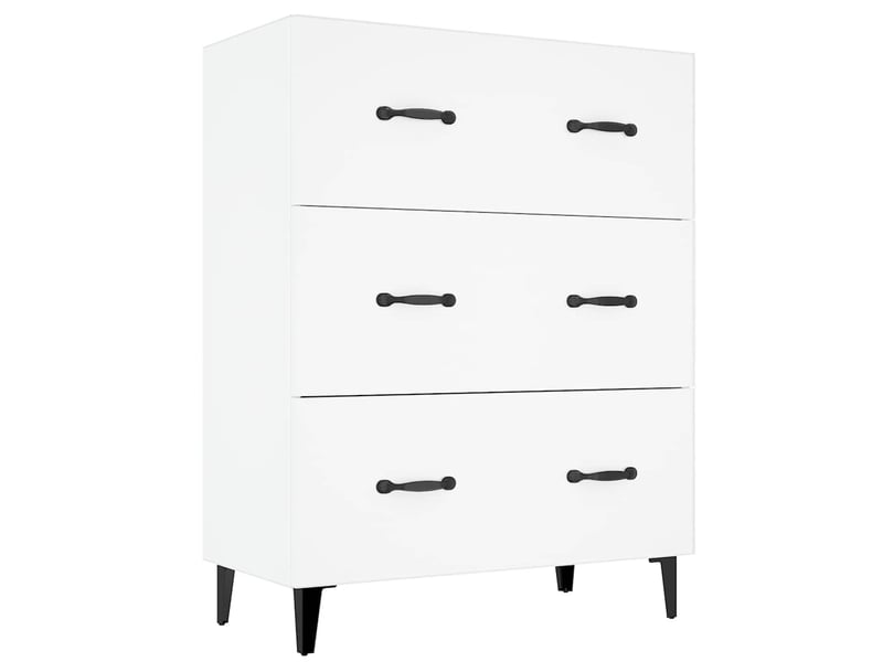  Buffet - bahut - meuble de rangement blanc 69,5x34x90 cm bois d'ingénierie  - Conforama A