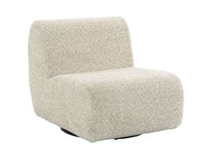 Fauteuil de salon pivotant 360° canapé 1 place en chenille beige
