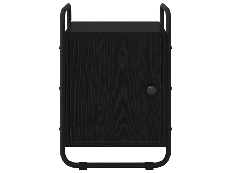  Table de chevet - cabinet de chevet - table de nuit 2 pc chêne noir bois d'ingénierie  - Conforama E
