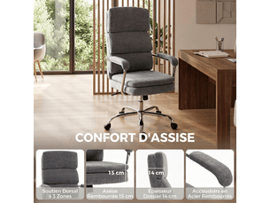 Fauteuil de bureau <strong></strong> <strong></strong> avec assise réglable en hauteur