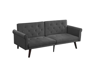 Canapé droit convertible MODENVIE 2 places Velours gris