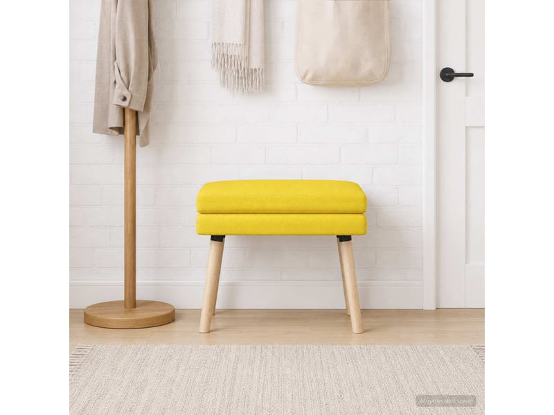  Banc d'entrée, banc à double couche jaune clair 60x40x46 cm tissu  - Conforama D