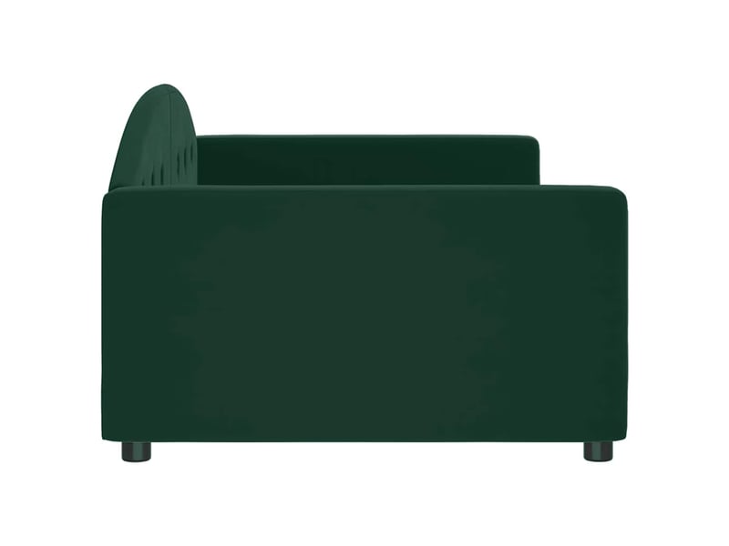  Lit simple- lit adulte -  lit de repos sans matelas vert foncé 100x200 cm velours  - Conforama C