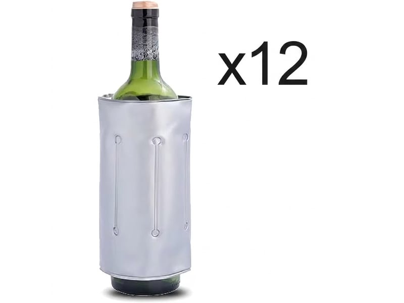  Lot 12 sac refroidisseur de bouteille isotherme en pvc, housse glacière autoréglable - longueur 31 x profondeur 18.5 cm-juanio  - Conforama B