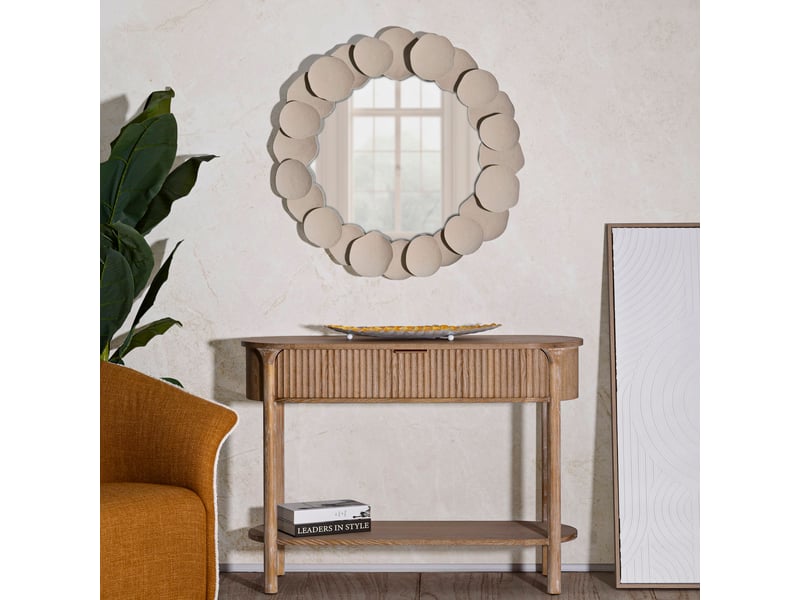  Console faliha, 2 étagères, 110x40x80h cm, marron cerisier Faliha - Conforama B