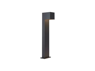 Lampe d'extérieur noire 65cm incl. Led ip64 avec lumière atténuée et solaire - charlene