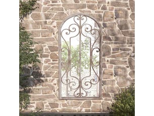 Miroir rectangulaire à fixer coloris beige <strong></strong>  <strong></strong> - 70 cm x 30 cm