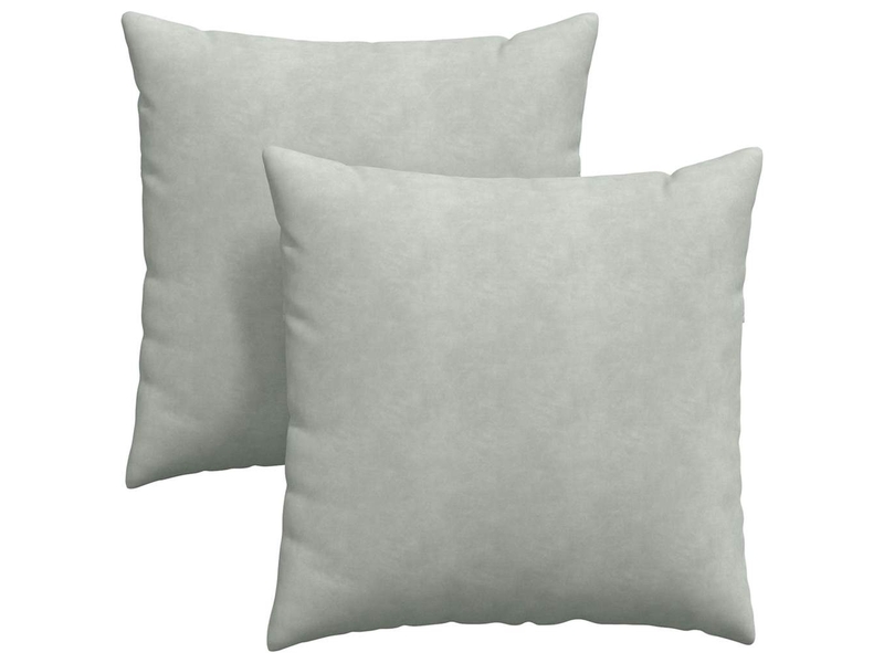 Lot de 2 coussins de canapé, coussins décoratifs gris clair 80 x 80 cm cf59078 - Conforama A