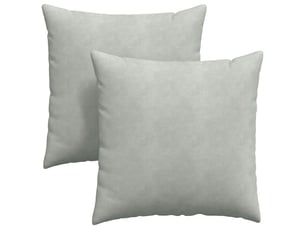 Lot de 2 coussins de canapé, coussins décoratifs gris clair 80 x 80 cm cf59078
