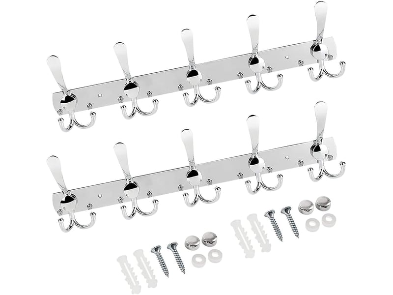  Paquet de 2) porte-manteau, chapeau en acier inoxydable crochet à vêtements arrière en alliage d'aluminium fixé au mur pour salle de bain, gris - nw002264 NW002264 - Conforama B