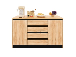 Buffet 2 porte(s) 4 tiroir(s) MODFU - 140 cm coloris bicolore