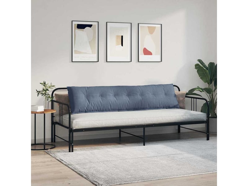 Coussin de dos, coussin de dossier bleu 200 x 50 cm tissu en velours côtelé cf54521 - Conforama D