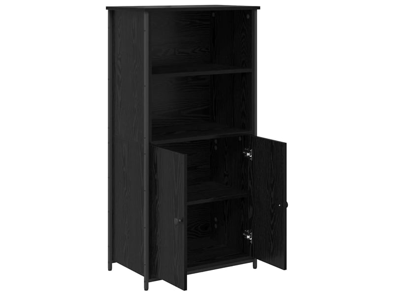 Buffet - haut armoire chêne noir 62 x 36 x 121,5 cm bois d'ingénierie - Conforama E