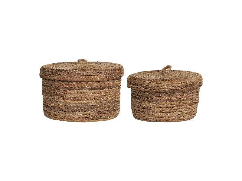  Set 2 cestini desio en foglie de banana naturali (mesures sl)  - Conforama A