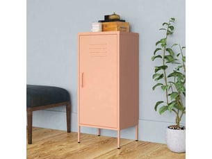 Armoire de rangement, rangement bureau rose 42,5x35x101,5 cm acier