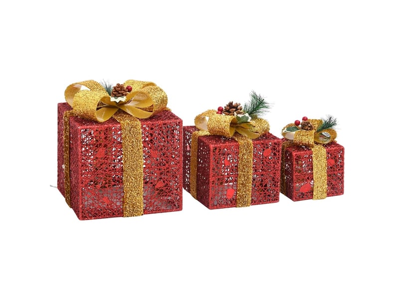  Boîtes-cadeaux de noël décoratives 3 pcs extérieur intérieur  - Conforama E