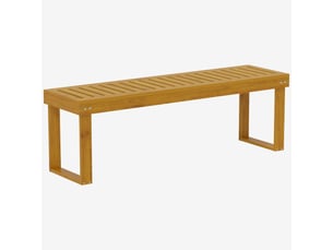 Banc de jardin banc en bois de pin 2 places banquette de jardin assise à lattes 132 x 34 x 43 cm bois naturel