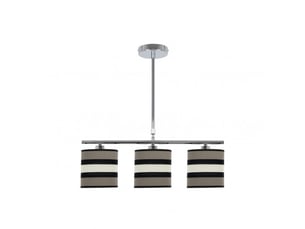 Lampe de plafond fabrilamp karla taupebeige 3 x e14 hauteur réglable 44-61 cm 55x14 cm
