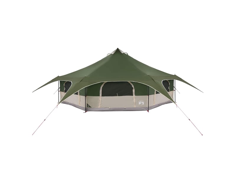 Tente de camping, tente familiale 18 personne vert - Conforama E