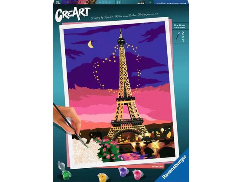 Creart 30x40cm paris city of love - peinture numeros 00023624 - Conforama A