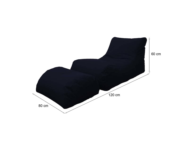  Pouf alton, forme sacs, 120x80x60h cm noir Alton - Conforama C