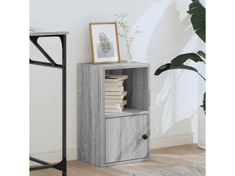  Bibliothèque, meuble de rangement salon sonoma gris 31x24x52 cm bois d'ingénierie  - Conforama C