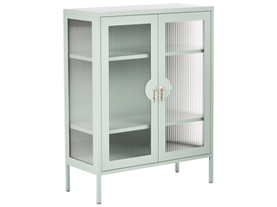Meuble de rangement gleora métal vert menthe