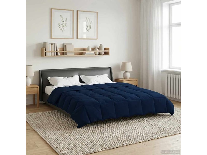  Duvet - couette complet toute l'année 220 x 240 cm 4 saisons bleu foncé  - Conforama B