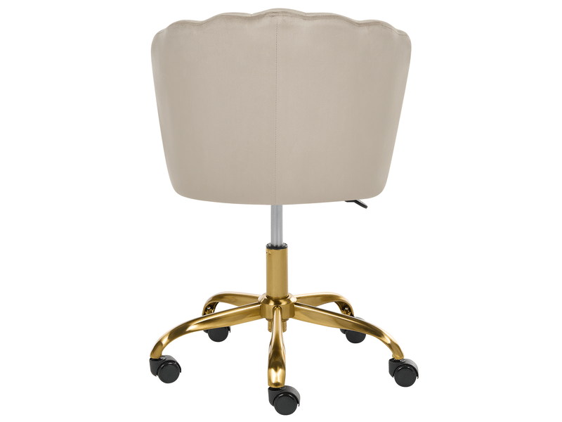  Chaise de bureau valticello velours taupe  - Conforama E