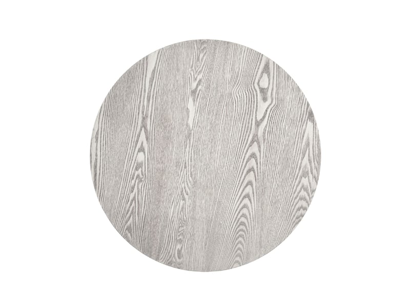  Table basse ronde avec rangement dissimulé sous couvercle, design cannelé en forme de champignon, blanc rétro  - Conforama E