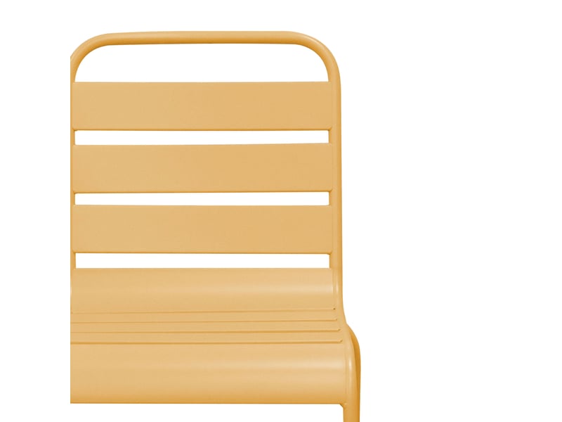 Lot de 4 chaises de jardin en métal moutarde - baca  - Conforama E