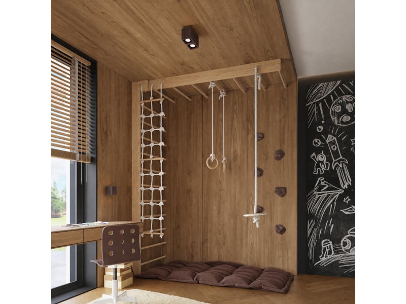 Applique riff brune g9 aluminium moderne 10x10x12cm SL.3077 - Conforama C