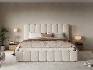 Lit 2 places 180x200 cm LEYTN   coloris blanc