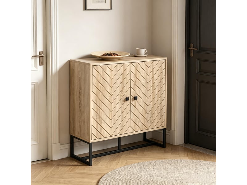  Armoire rangement modèle timeless, meuble entrée chambre salle à manger cuisine 1 pièce  - Conforama D
