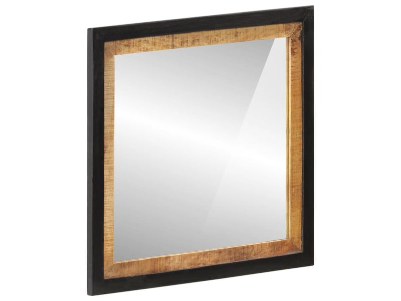  Miroir de salle de bain, miroir de toilette 55x1x60cm verre et bois massif manguier cf62485  - Conforama A