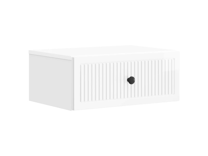  Table de chevet 2 pièces blanc brillant 49 x 34,5 x 20 cm  - Conforama C