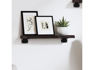 Étagère flottante, etagère murale, étagère suspendue marron foncé 40x10x2 cm bois chêne massif traité cf42395