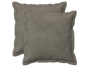 Lot de 2 coussins avec oreiller, coussins décoratifs houten gris clair fløjl cf51040