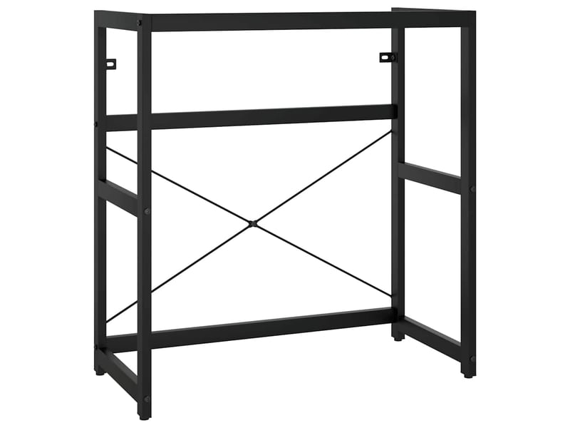 Cadre de lavabo de salle de bain vasque à encastrer noir fer shl626 - Conforama C