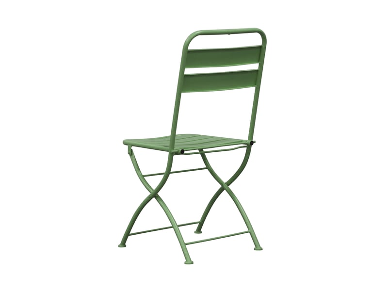 Lot de 2 chaises de jardin pliables en métal vert - baca - Conforama C