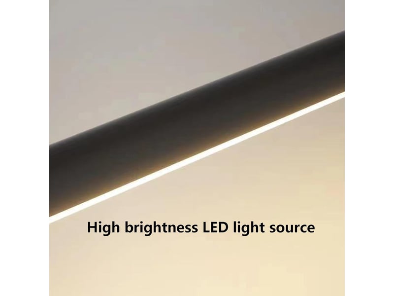 Applique murale intérieure dimmable 2700k-6500k longue design 65cm noir - Conforama E