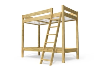 Lit 2 places 80x190 cm ABC MEUBLES  SUPABCIN80-M coloris bois foncé