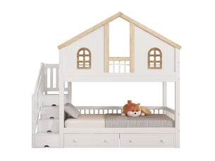 Lit superposé 90x200 cm MODENUIT    coloris blanc