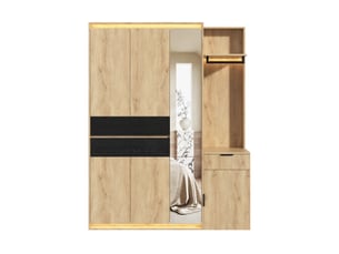 Armoire 6 porte(s) 5 tiroir(s) MODFU coloris bicolore largeur 155 cm