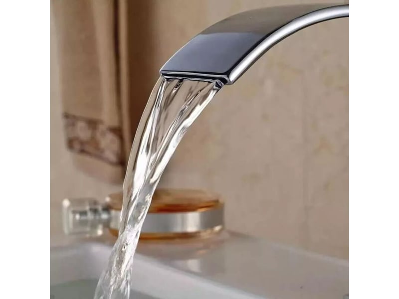  Robinets cascade laiton monotrou levier unique, eau chaudefroide pour lavabo PB389422 - Conforama E
