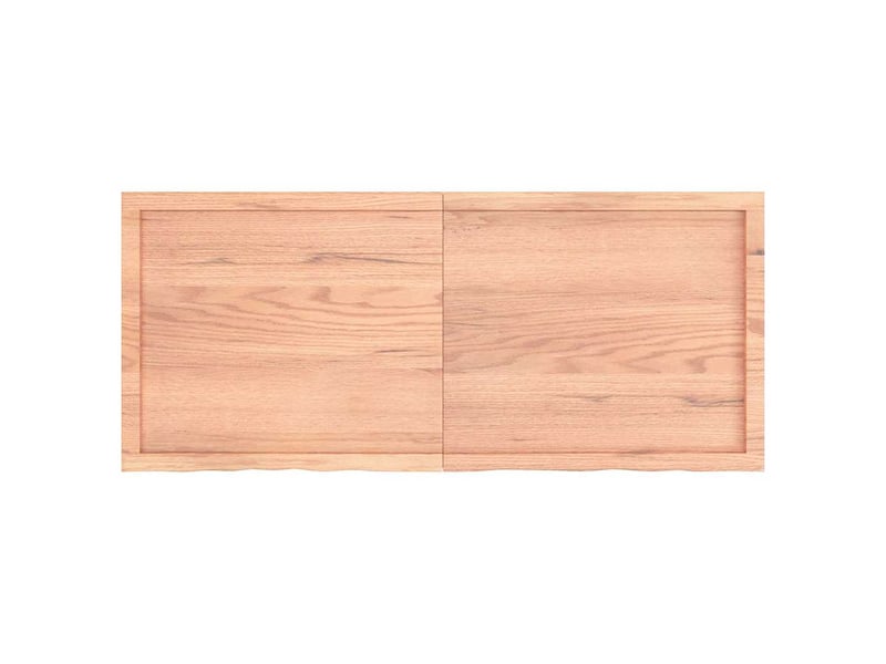 Comptoir de salle de bain, plan de travail marron 140x60x(2-6) cm bois traité cf65796 - Conforama C