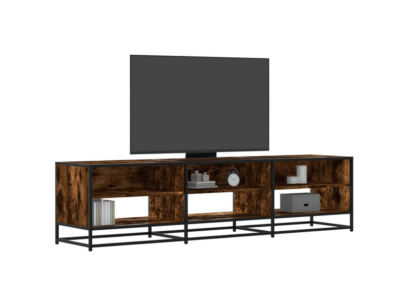  Meuble tv - banc tv - meuble de rangement chêne fumé 180x40x46 cm bois d'ingénierie  - Conforama B