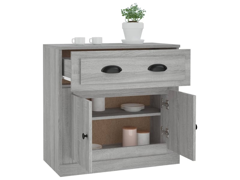  Buffet - bahut - meuble de rangement sonoma gris 70x35,5x67,5 cm bois d'ingénierie  - Conforama E